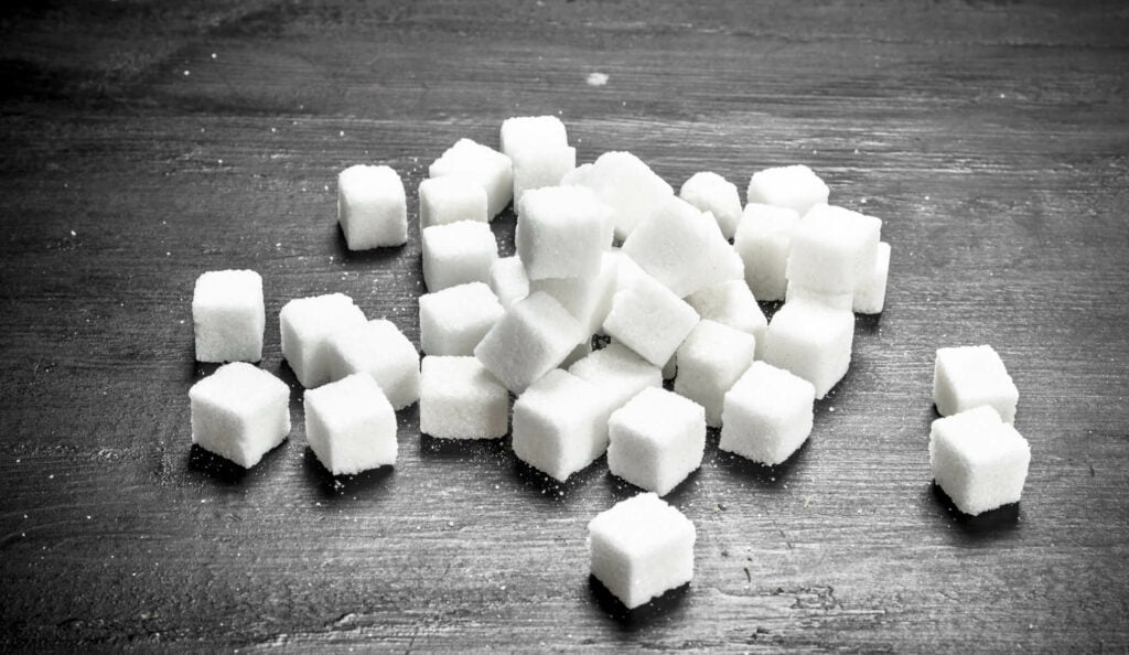 refined sugar cubes